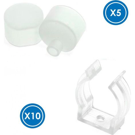 Pack Bouchons et clips pour Cache Néon LM3981 - Ledme - LM3991
