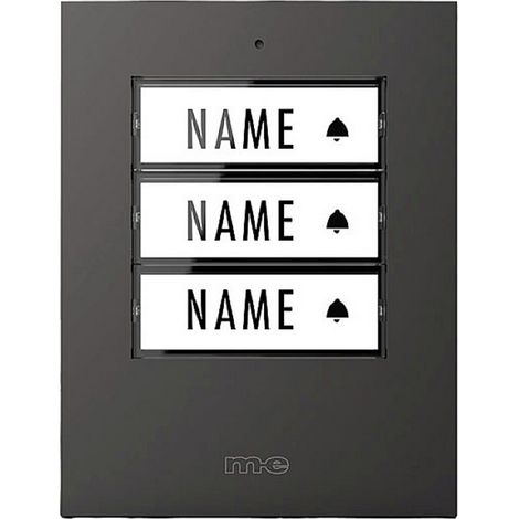 m-e modern-electronics 41307 Funkklingel Sender beleuchtet, mit Namensschild (1/2)