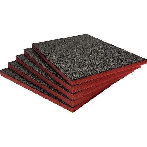 5er-Pack Schaumstoffplatten, 600 x 420 x 30 mm, leicht zuschneidbar, Polyethylen, Werkzeugkasten (1/4)