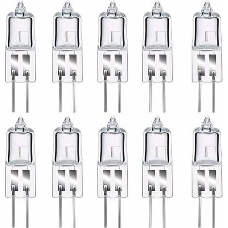 Sonderangebot: 8er-Pack G4-Halogenlampen, warmweiß, 12 V, 20 W, 2800 K, 240 lm, dimmbar, klare Kapsellampe für Puck-Leuchten, flimmerfreier Kronleuchter (1/5)