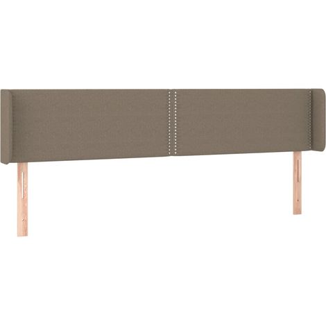 Maison Exclusive - Cabecero de tela gris taupe 183x16x78/88 cm (1/5)