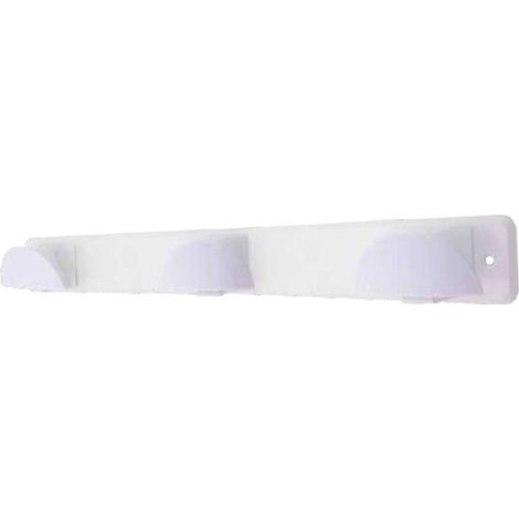 Appendiabiti in acciaio inox + tripla manopola abs bianco 420x50mm GSC 003802797