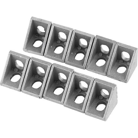 10 Stück L-förmige Eckverbinder aus Aluminiumlegierung, rechtwinklige Winkelverbinder, 20 x 20 mm