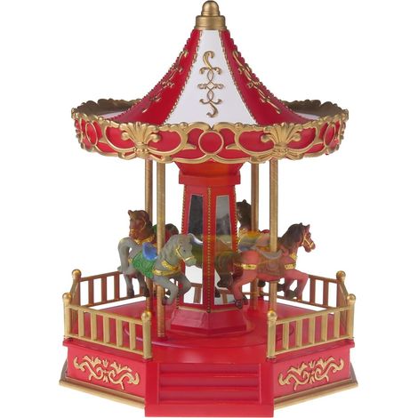 Dekoration MagicHome Weihnachten, Karussell, 4 farbwechselnde LEDs, mit Melodien, 3xAA, Innenbereich, 18,30x20x23,50 cm (1/2)