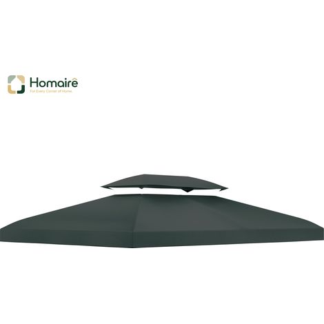 HOMAIRE Ersatzdach Pavillondach Gartenpavillon en Polyester 3x4m couleur Kohlegrau