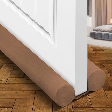 Joint d'étanchéité double pour portes, coupe-vent, bloque-vent de fenêtre, bas de porte réglables 34 pouces