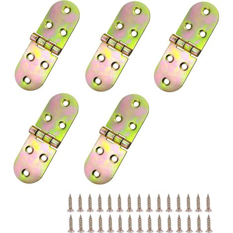 Charnières de piano pliantes, charnières pliantes robustes à 270 degrés, 5 pièces (couleur zinc) (1/5)