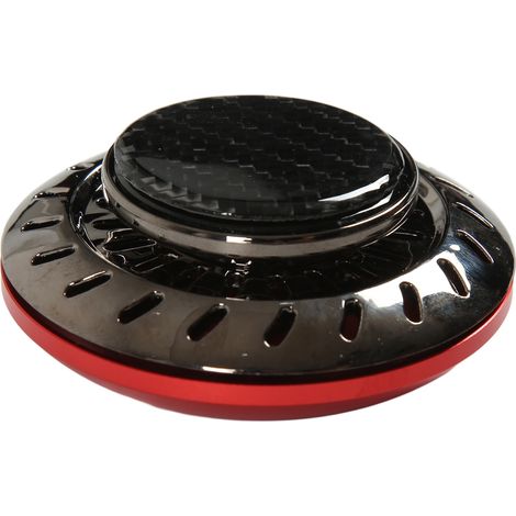 Désodorisant pour voiture en forme de disque volant, longue durée, aromathérapie aux 2 huiles essentielles, rouge. (1/5)