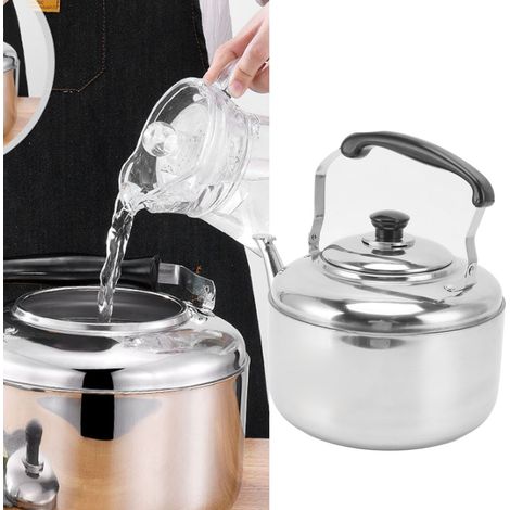 5,5-Liter-Wasserkocher aus Edelstahl, geräuscharm, geeignet für Gas- und Induktionsherde. (1/5)