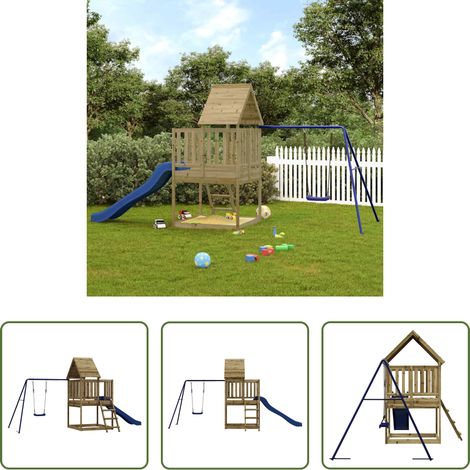 vidaXL Klettergerüst - Spielturm Imprägniertes Kiefernholz (1/5)