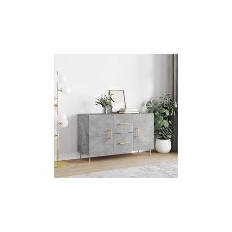 Buffet gris béton 100x36x60 bois d'ingénierie (1/5)