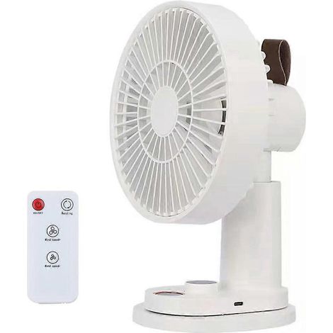 Ventilateur oscillant 6 pouces 4000 mAh à pince pour bureau, rechargeable par USB, silencieux et avec télécommande (1/4)
