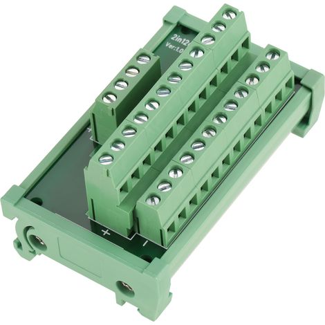 Carte de dérivation pour module d'interface de distribution d'alimentation à 12 positions, montage sur rail DIN (1/5)
