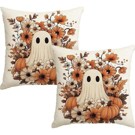 Artoid Mode Lot de 2 Housses de Coussin Fleurs Fantômes 45x45cm (1/5)
