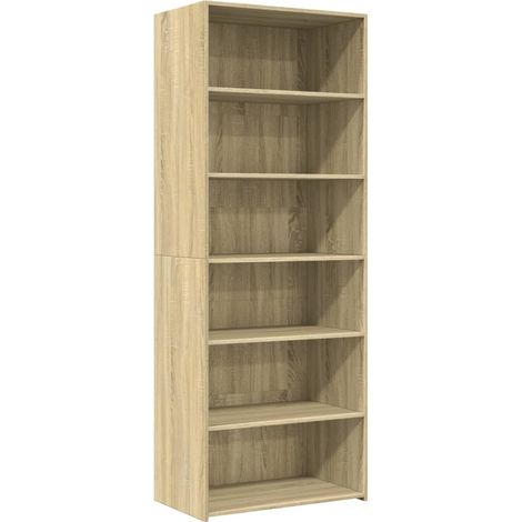 Aparador cómoda cómoda armario mueble organizador cocina salón salón alto Sonoma 70 x 41 x 185 cm madera contrachapada marrón 020034202