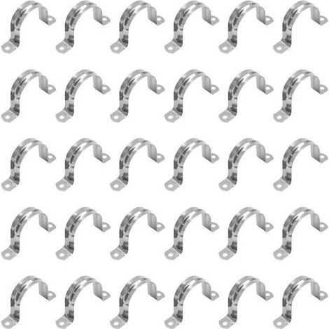 BARKBUSTERS Collier de serrage en U en acier inoxydable, collier de serrage demi-rond pour tuyau d'air/eau, raccords pour tuyaux d'eau - 50 mm (1/4)