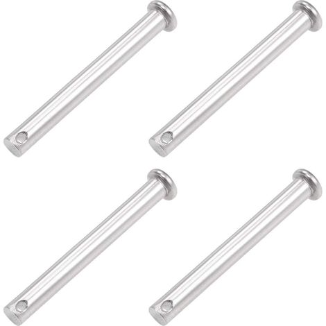 Goupille de Blocage Tête Plate - Lot de 4 - Acier Inoxydable 304 - Fixation Robuste 8x70mm - Industrie et Bricolage - Argenté (1/5)