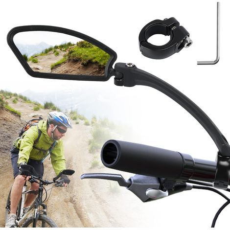 Fahrrad-Rückspiegel, 360° drehbarer linker Spiegel für 21–26 mm Lenker (MTB, Motorrad, E-Bike) (1/5)