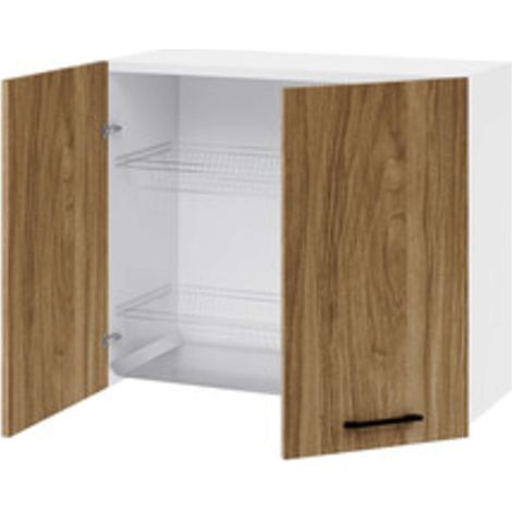KIT CUCINA PENSILE 2 ANTE SCOLAPIATTI 80X32XH72 CM NOCE - 1 pezzo