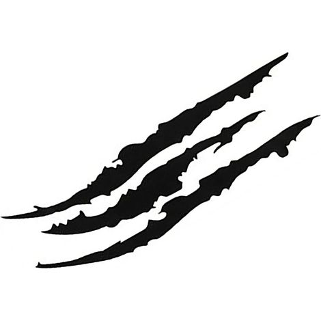 Autoaufkleber mit Krallenmotiv, 2 Stück, schwarz, 35 cm, einzigartiger Monsteraufkleber für Scheinwerfer und Motorhaube, cooler Autoaufkleber (1/5)