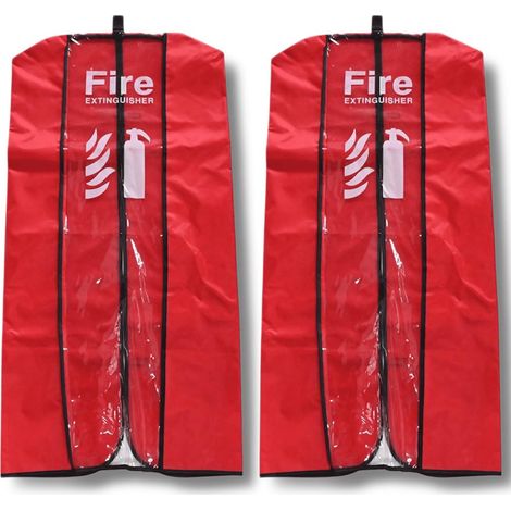 Lot de 2 housses d'extincteur de petite taille – Jusqu’à 5 kg contre la poussière et les rayures – Manchon transparent pour extincteur – Housse de protection imperméable et résistante aux (1/5)