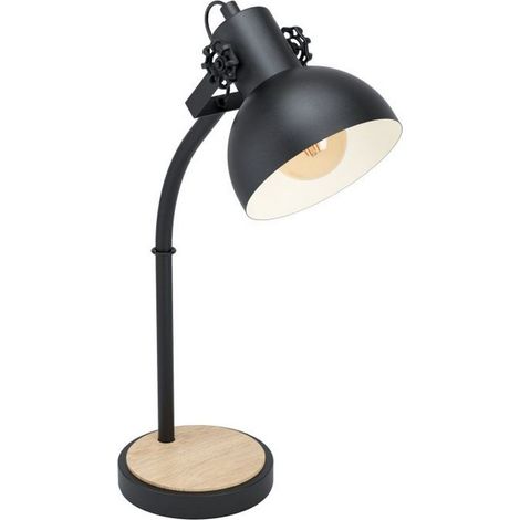 LUBENHAM LAMPADA DA TAVOLO VINTAGE METALLO NERO H57 28W E27 (1/5)