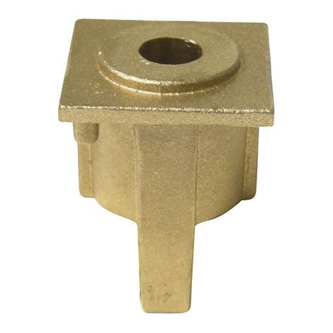 Portac – Embout percé à pattes 40x40 mm pour tube 2 mm – Diamètre 12 mm – Résistance accrue aux contraintes latérales – Finition cupro brut
