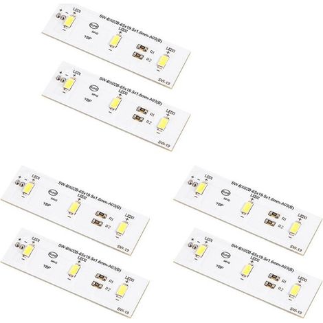 6 piezas SW-BX02B Placa de luz LED de repuesto para refrigerador ZBE2350HCA Barra de luz SW-BX02B