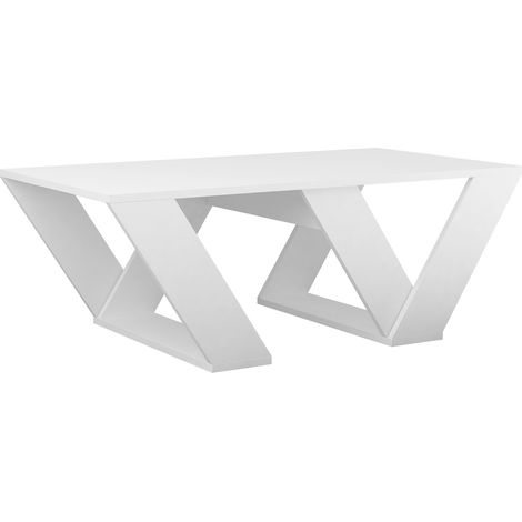 Mesa de centro diagonal color Blanco. (Alto 40 cm/Ancho 110 cm/Fondo 60 cm) (1/5)