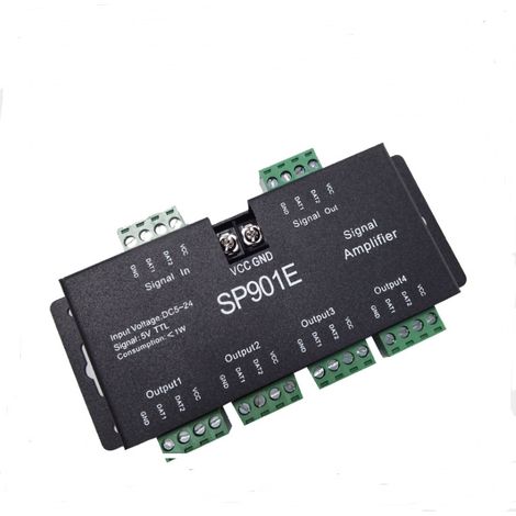 WS2811 RGB LED Controller, RGB LED Strip Signal Extender, 5-Channel SPI Signal Amplifier