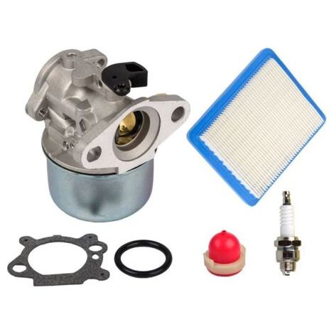 Kit de reparación de carburador 799868 con bomba de cebado y filtro de aire 491588. Compatible con motores Briggs & Stratton de 4 a 7 HP (498170, 497586, 497314). (1/5)
