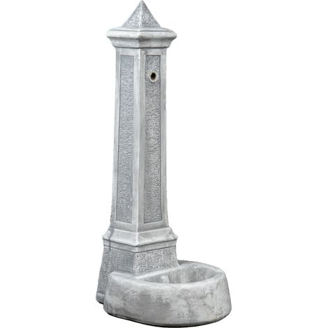 fontana da giardino vedovella kam "lecce" anticato grigio 36x46x100 cm (1/4)