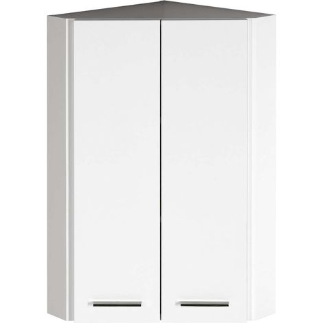 Aqualine Zoja - Armario colgante esquinero 35x76x35 cm, 1 puerta, blanco 50331 (1/5)