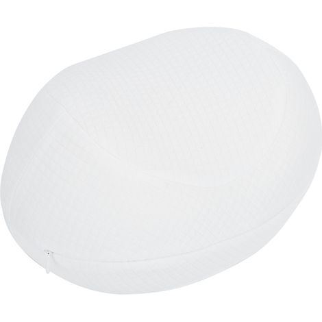 Oreiller de genou en mousse à mémoire de forme haute densité pour la maison, coussin de confort pour les jambes, blanc (1/5)