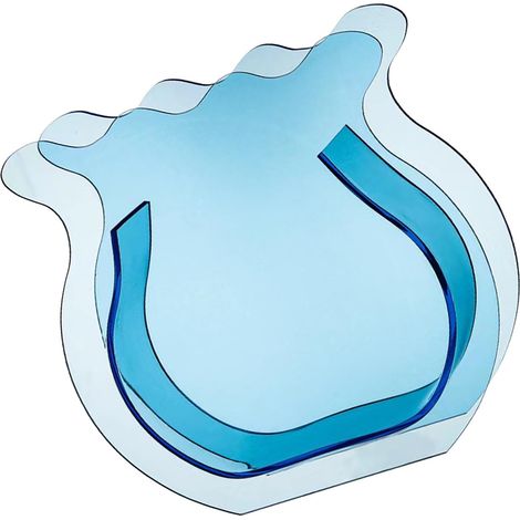 Aquarium en acrylique transparent épais et lisse, petit aquarium moderne et simple pour la maison, le bureau ou la chambre d'étudiant, bleu transparent (1/5)