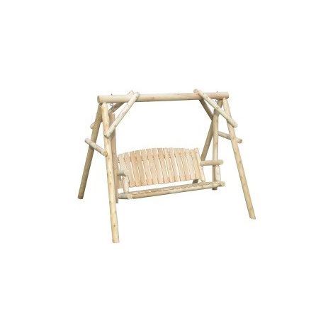 Balançoire en cèdre imputrescible 196,6 x 157,5 x 162,6 cm – Résistance naturelle à la pourriture – Kit préassemblé – Garantie sans écharde