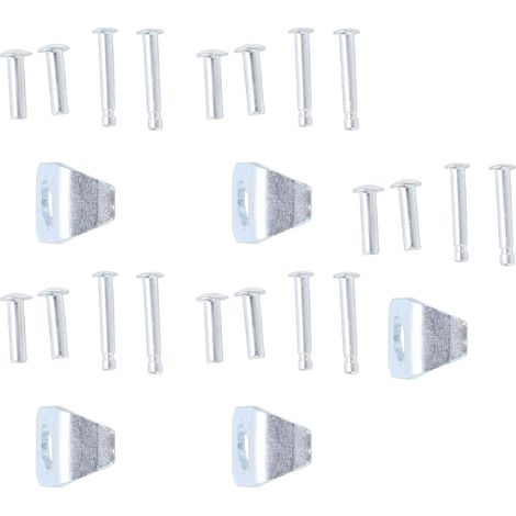 Kit 5 tôles métalliques compatible Andersen ferme-porte porte moustiquaire acier inoxydable plaques ferme-porte avec 20 goupilles de rechange (1/5)