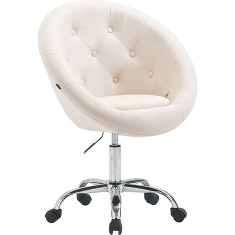 Sgabello da lavoro London V2 in tessuto crema