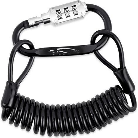 Cadenas extra long de 150 cm, ultra long, de type Pocket Code - Cadenas de 4 mm d'épaisseur pour poussettes, casques, snowboards et skis (1/5)