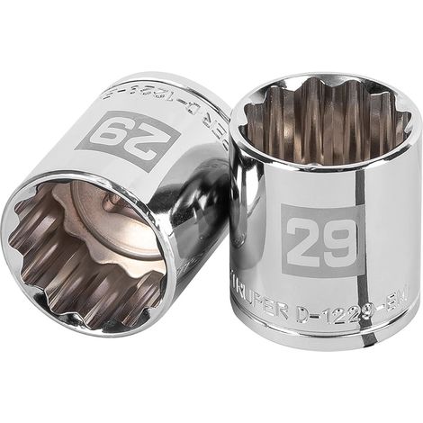 Llave vaso bihexagonal, cuadro 1/2" - 29 mm