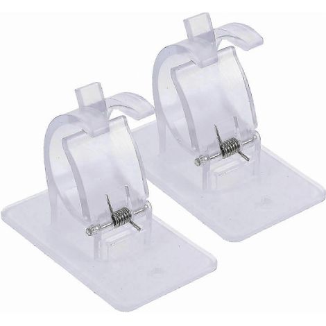 Supports de tringle à rideaux auto-adhésifs, lot de 2, crochets sans perçage compatibles avec une utilisation dans la cuisine et la salle de bain. WHBYV (1/4)