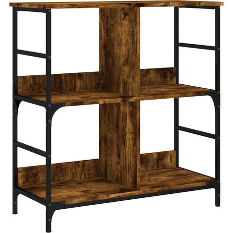 Bibliothèque,Armoire à Livres chêne fumé 78,5x33x82 cm bois d'ingénierie CFW7707410 (1/5)