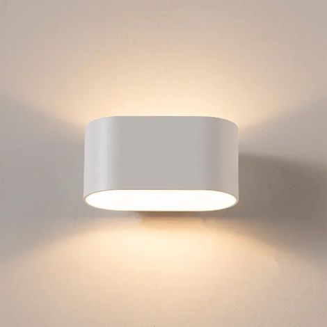 Applique murale aluminium blanc, éclairage haut/bas, G9 165mm