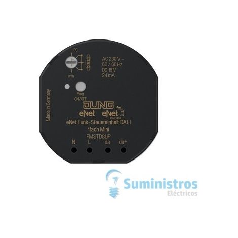 Jung eNet Unidad de control por radio DALI 1 vez Mini FM STD 8 UP