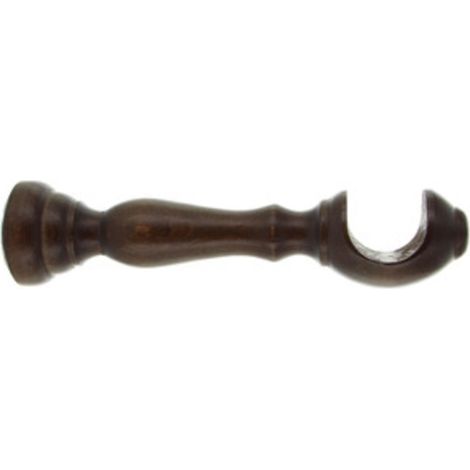SUPPORTO LEGNO P/BASTONE NOCE SCURO 10 CM 2 PZ
