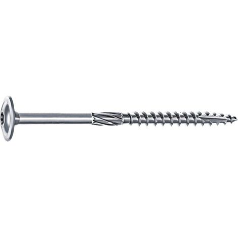 Rocket – Vis à bois tête plate large TX filetage partiel acier zingué – Longueur 180 mm – Lot de 50 – Vissage précis sans fendage (1/4)