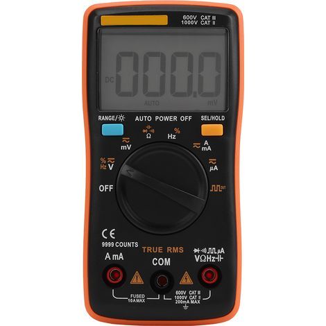 Multimètre numérique ANENG AN8008 True RMS, mesureur de tension AC/DC, ampèremètre, ohmmètre (1/4)