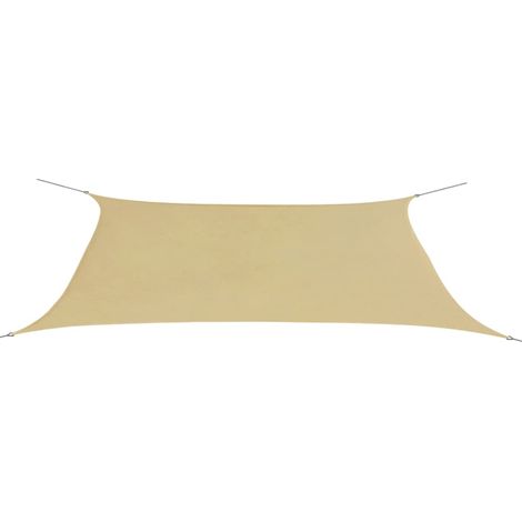 Vela de sombra para sombrilla de tela Oxford rectangular 4 x 6 m beige 020008666