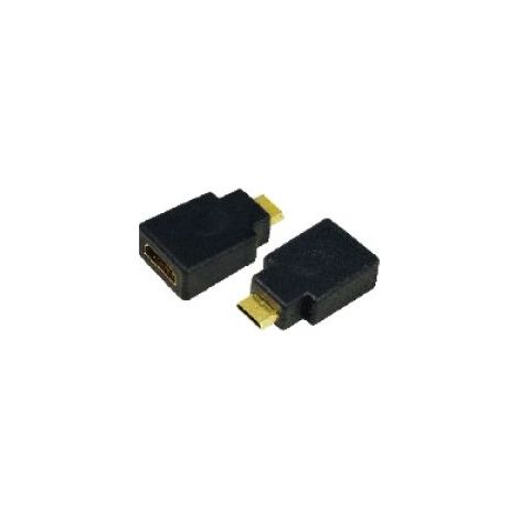 Mini-HDMI-zu-HDMI-Adapter Ultra HD LogiLink 4K HDMI-Adapter vergoldet (1/5)