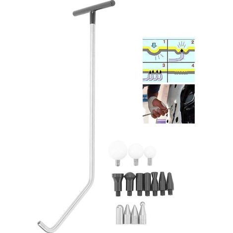 1 pièces de tiges de débosselage avec tête de poinçon Outils de réparation de grêle Kit de débosselage sans peinture Kit de débosselage de carrosserie de voiture